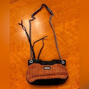 Rebecca Minkoff woven leather crossbody bag with studded detail